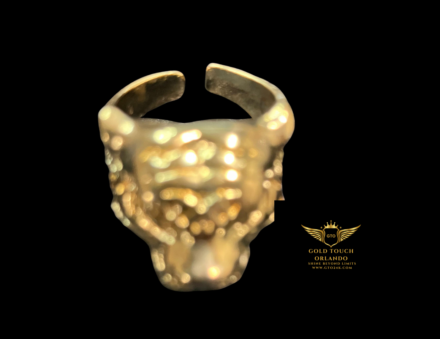 Gold Touch Orlando – Handmade 24K Gold Plated Vintage Punk Adjustable Tiger Ring
