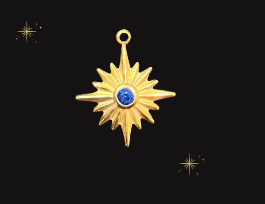 HAND MADE UNIQUE VALENTINES DAY SPECIAL- 24K Gold Plated Moon & Star Charms Pendants | 7-Piece Celestial Jewelry Set