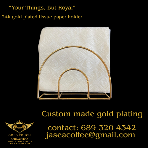 24k Gold plated Tissue paper holder