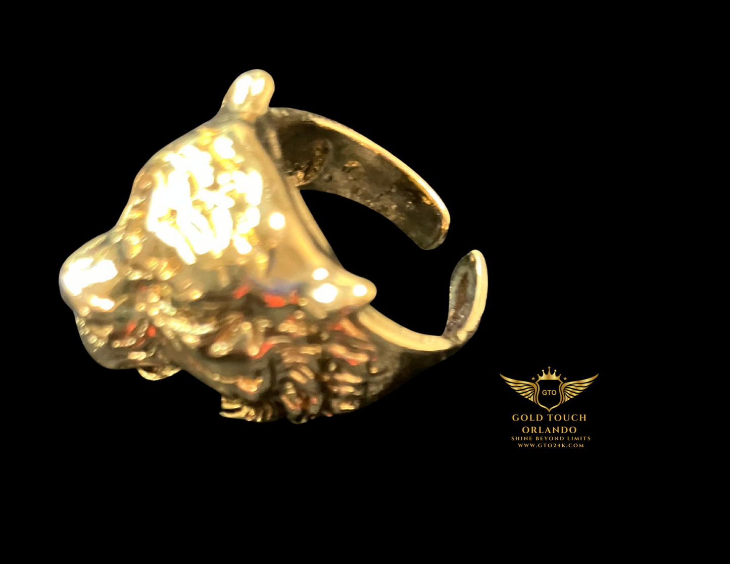 Gold Touch Orlando – Handmade 24K Gold Plated Vintage Punk Adjustable Tiger Ring