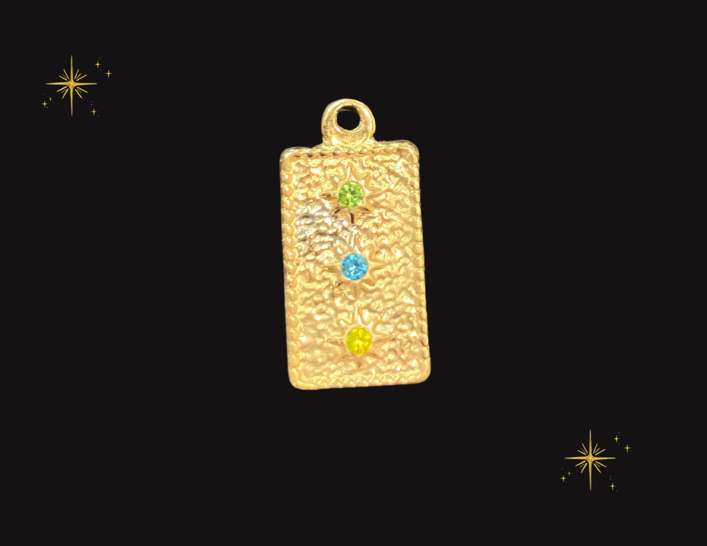 HAND MADE UNIQUE VALENTINES DAY SPECIAL- 24K Gold Plated Moon & Star Charms Pendants | 7-Piece Celestial Jewelry Set