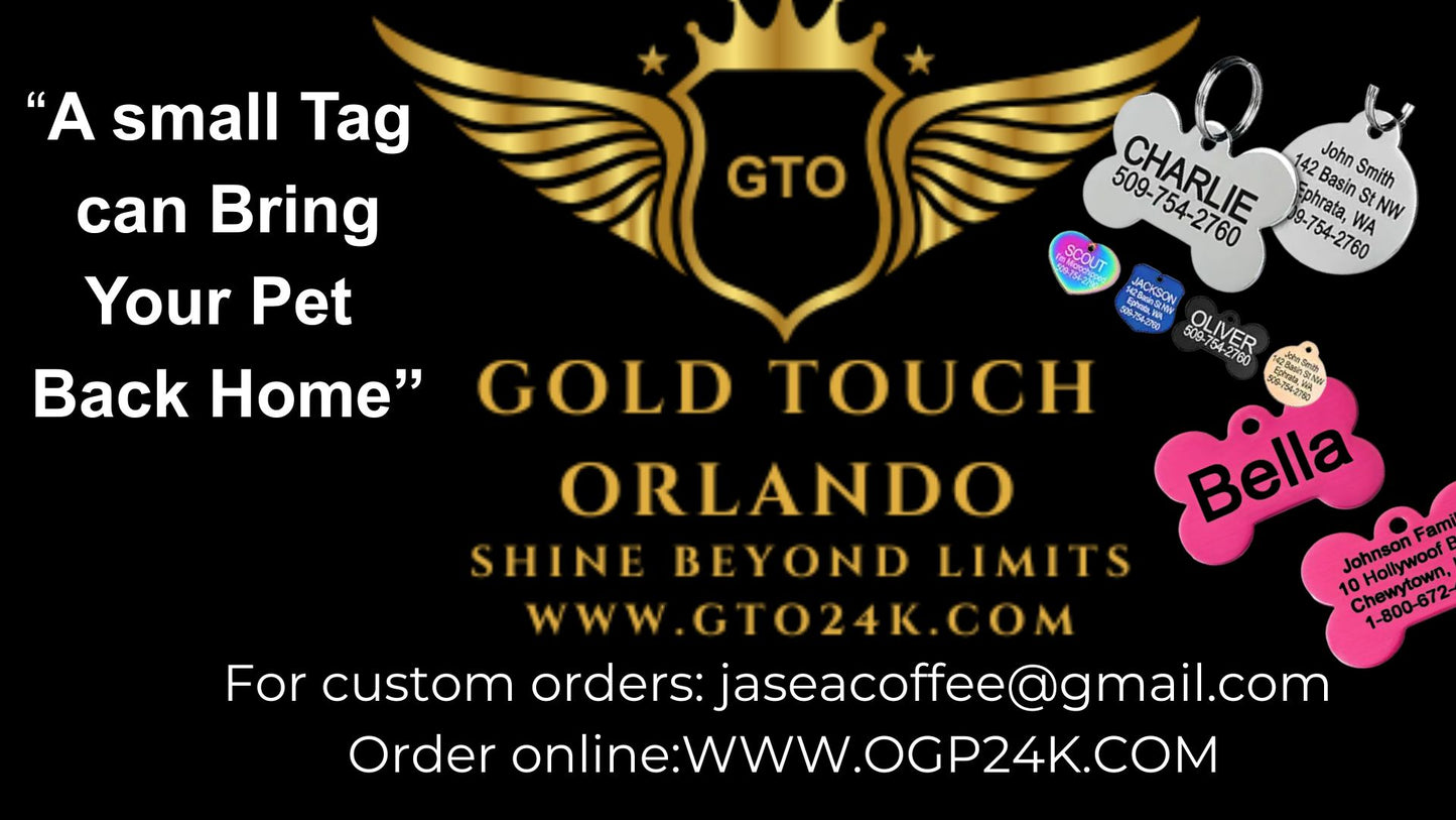 Custom Engraved Pet Dog Tag – Personalized Name & Contact Tag
